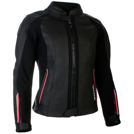 Richa Nikki Ladies Leather Jacket Black Red
