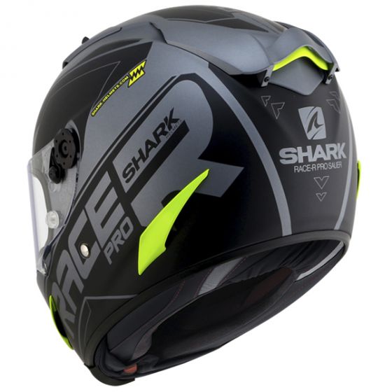 Shark Race R Pro Sauer Helmet Anthracite Black Yellow Small XL Only