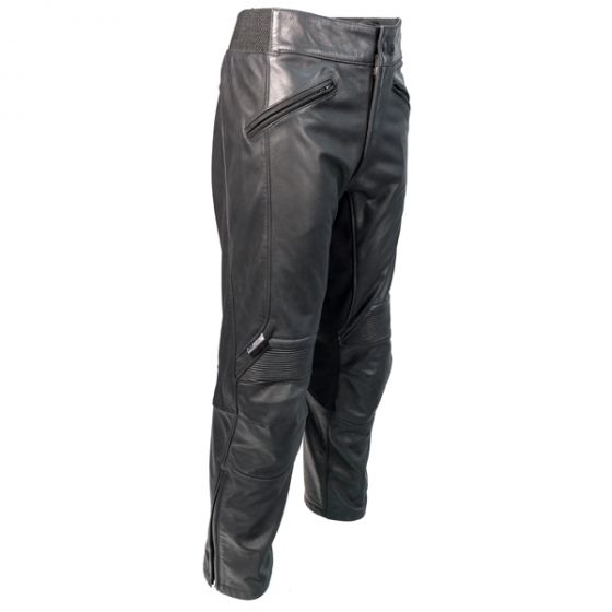 Richa Caf Short Fit Leather Trousers Black
