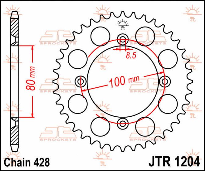 JTR1204.46 JT 428 Rear Sprocket