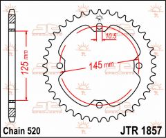 JT Sprockets Rear 38T 520 - JTR1857.38