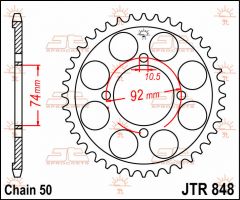 JT Sprockets Rear 39T 530 - JTR848.39