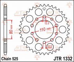 JT Sprockets Rear 46T 525 - JTR1332.46