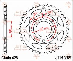 JT Sprockets Rear 41T 428 - JTR269.41