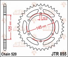 JT Sprockets Rear 45T 520 - JTR855.45