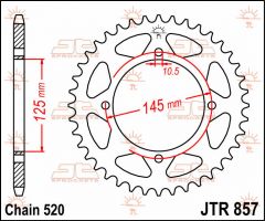 JT Sprockets Rear 39T 520 - JTR857.39