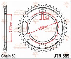 JT Sprockets Rear 38T 50 - JTR859.38