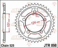 JT Sprockets Rear 41T 525 - JTR898.41