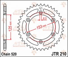 JT Sprockets Rear 39T 520 - JTR210.39