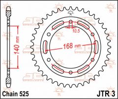 JT Sprockets Rear 41T 525 - JTR3.41