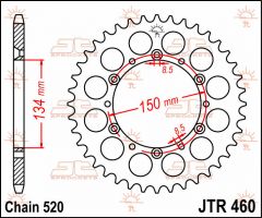 JT Sprockets Rear 39T 520 - JTR460.39