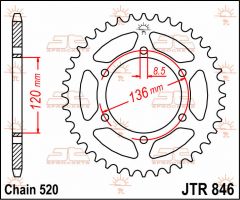 JT Sprockets Rear 39T 520 - JTR846.39