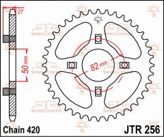 JT Sprockets Rear 40T 420 - JTR256.40