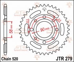 JT Sprockets Rear 40T 520 - JTR279.40
