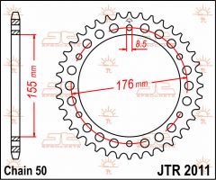 JT Sprockets Rear 42T 530 - JTR2011.42