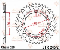 JT Sprockets Rear 44T 520 - JTR245/2.44