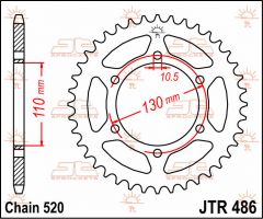 JT Sprockets Rear 47T 520 - JTR486.47