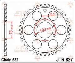 JT Sprockets Rear 48T 532 - JTR827.48