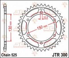 JT Sprockets Rear 49T 525 - JTR300.49