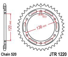 JT Sprockets Rear 38T 520 - JTR1220.38
