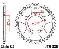 JT Sprockets Rear 46T 532 - JTR830.46