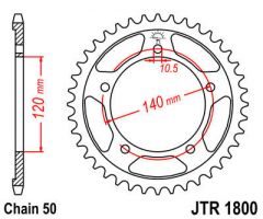 JT Sprockets Rear 41T 50 - JTR1800.41