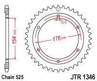 JT Sprockets Rear 43T 525 - JTR1346.43