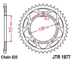 JT Sprockets Rear 41T 525 - JTR1877.41