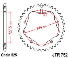 JT Sprockets Rear 36T 525 - JTR752.36