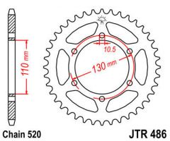 JT Sprockets Rear 45T 520 - JTR486.45ZBK