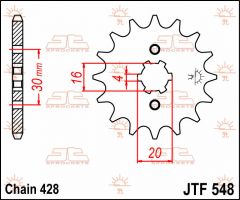 JT Sprockets Front 13T 428 - JTF548.13