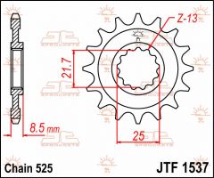 JT Sprockets Front 17T 525 - JTF1537.17