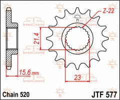 JT Sprockets Front 15T 520 - JTF577.15