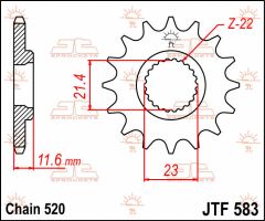 JT Sprockets Front 13T 520 - JTF583.13