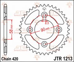 JT Sprockets Rear 37T 420 - JTR1213.37