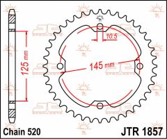 JT Sprockets Rear 37T 520 - JTR1857.37