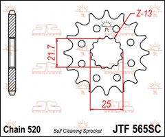 JT Sprockets Front 13T 520 - JTF565.13SC