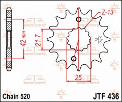 JT Sprockets Front 14T 520 - JTF436.14
