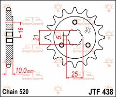 JT Sprockets Front 15T 520 - JTF438.15