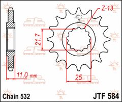JT Sprockets Front 15T 532 - JTF584.15