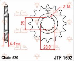 JT Sprockets Front 13T 520 - JTF1592.13
