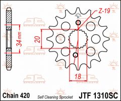 JT Sprockets Front 15T 420 - JTF1310.15SC
