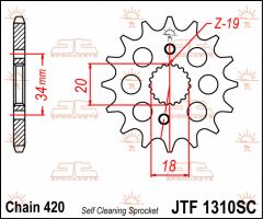 JT Sprockets Front 15T 420 - JTF1310.15SC