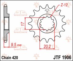 JT Sprockets Front 14T 420 - JTF1906.14