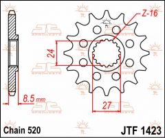 JT Sprockets Front 16T 520 - JTF1423.16