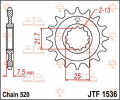 JT Sprockets Front 16T 520 - JTF1536.16