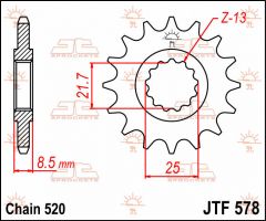 JT Sprockets Front 15T 520 - JTF578.15