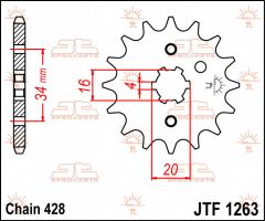 JT Sprockets Front 17T 428 - JTF1263.17