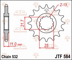 JT Sprockets Front 17T 532 - JTF584.17