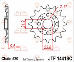 JT Sprockets Front 13T 520 - JTF1441.13SC